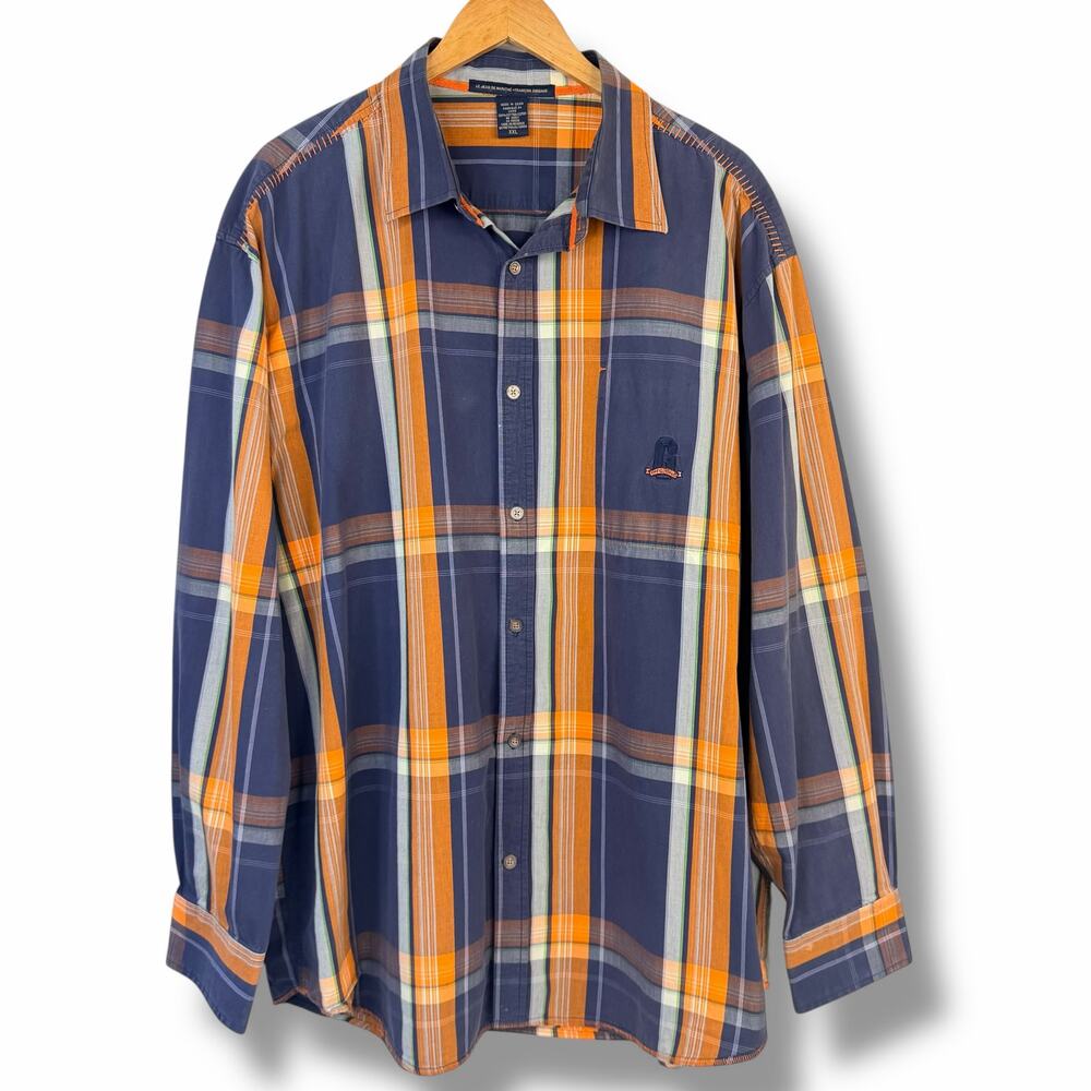Vintage Marithe + Francois Girbaud Mens Long Sleeve Plaid Button Down Shirt XXL